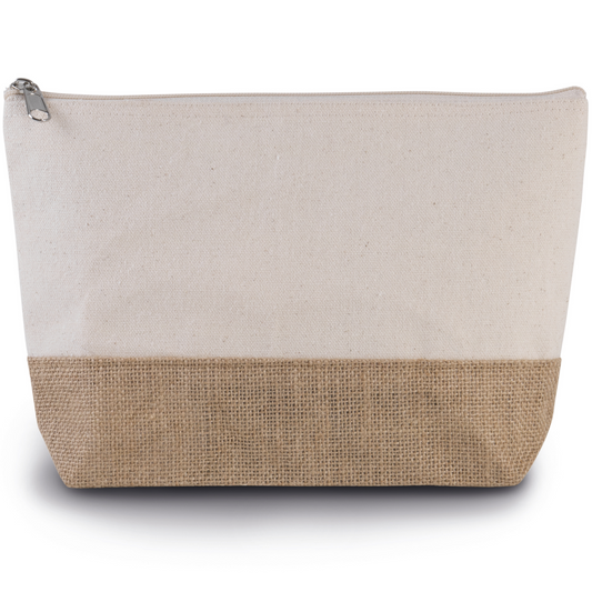 Trousse en toile de coton et jute