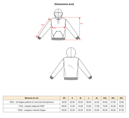 Sweat-shirt à capuche homme - Tailles XL et XXL