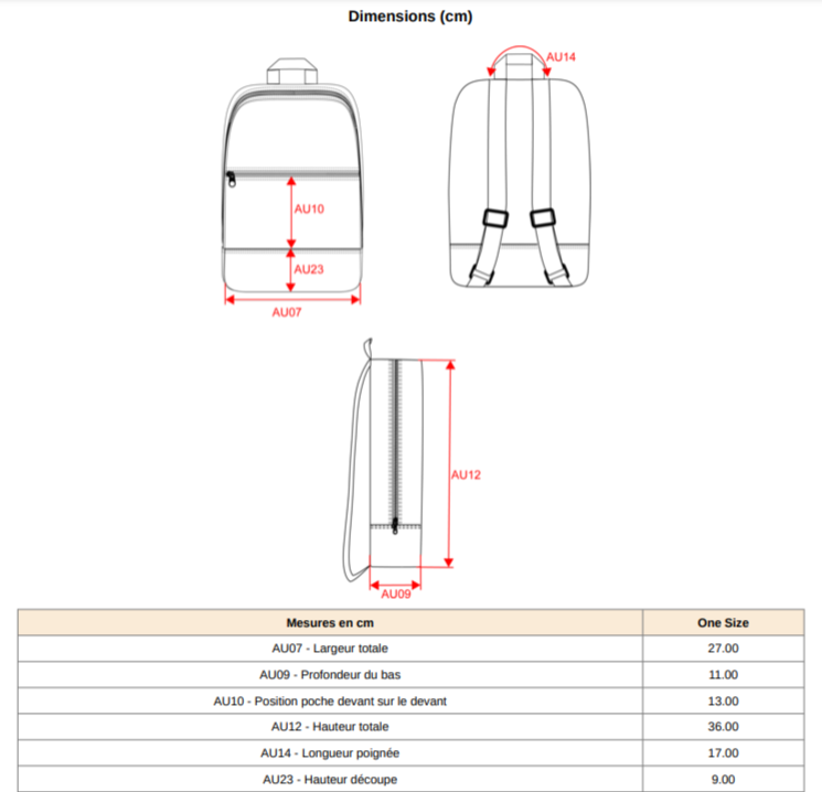 Sac à dos en coton à personnaliser