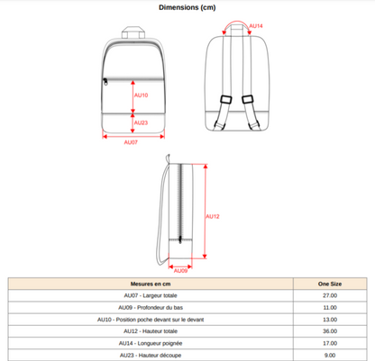 Sac à dos en coton à personnaliser